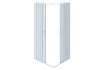 AQ NAA 1142-80 Душевой уголок квадратный, двери раздвижные 800x800x2000 профиль хром, стекло прозрач — фото 3, Прямоугольные душевые уголки