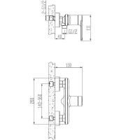 Смеситель для душа ESKO Baku BK 80 Хром глянцевый — фото 2, Смеситель для душа