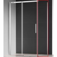 Душевая стенка AQUAme 80 AQM4804 профиль Хром стекло прозрачное — фото 1, Боковые стенки