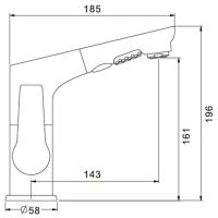 Смеситель для кухни D-Lin D158374 Хром — фото 2, Смесители для кухни