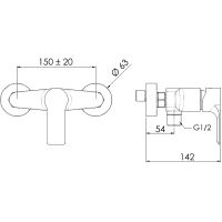 Смеситель для душа Remer Energy Хром арт-EY33 — фото 2, Смеситель для душа