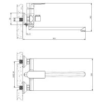 Смеситель для ванны Belz B679 B22679 универсальный Хром — фото 2, Для душа и ванны