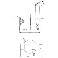 Гигиенический душ со смесителем Raglo R23.56.06 с термостатом Черный матовый — фото 2, Гигиенические души