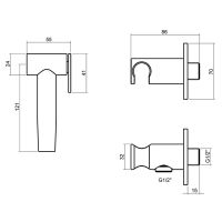Гигиенический душ Cisal Xion Нержавеющая сталь арт-XI007915D1 — фото 2, Гигиенические души