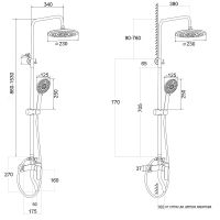 Душевая система Bond Circle Хром арт-B04-9100 — фото 2, Душевые стойки
