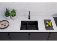 Товар: Мойка для кухни ALVEUS OMNI 50 GRANITAL DEEP BLACK-G90 BE 550x450x198 с сифоном 1149000 - фото 2 Мойка для кухни ALVEUS OMNI 50 GRANITAL DEEP BLACK-G90 BE 550x450x198 с сифоном 1149000 — фото 2, Кухонные мойки