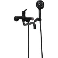 Товар: Смеситель для ванны Haiba HB22652-7 универсальный Черный матовый - фото 2 Смеситель для ванны Haiba HB22652-7 универсальный Черный матовый — фото 2, Смеситель для ванны