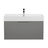 Тумба подвесная под раковину с выдвижным ящиком и внутренним ящиком CEZARES PREMIUM 55404 Grigio nuv — фото 1, Тумбы под раковину