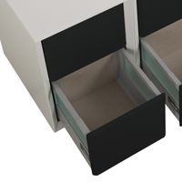 Шкафчик подвесной совместимый с базой под раковину CEZARES BELLAGIO 54718 Grafite — фото 2, Шкафы для ванной