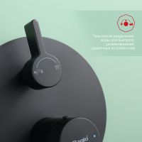 Душевая система Raglo R20.27.06 Черная матовая — фото 6, Встраиваемые душевые комплекты