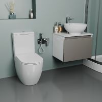 Унитаз компакт D&K Matrix DT1397016 с бачком и сиденьем Микролифт — фото 3, Унитазы