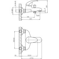 Товар: Смеситель для ванны Agger Proud A0810000 Хром - фото 2 Смеситель для ванны Agger Proud A0810000 Хром — фото 2, Для душа и ванны