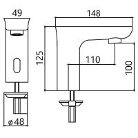 Смеситель для раковины Maretti Sensor SE32SF15 Хром — фото 2, Смесители для раковины