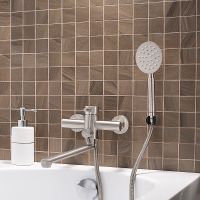 Смеситель для ванны Ростовская Мануфактура Сантехники SUS124-006EP универсальный Нержавеющая сталь — фото 4, Для душа и ванны