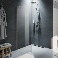 Душевая перегородка Riho Novik Z400 80 G003028120 профиль Хром стекло прозрачное — фото 5, Душевые перегородки