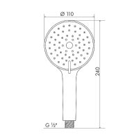 Товар: Ручной душ Melodia della vita Standard MKP20541 Хром - фото 2 Ручной душ Melodia della vita Standard MKP20541 Хром — фото 2, Лейки для душа