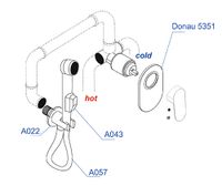 Товар: A11057 Встраиваемый комплект для биде со шлангом 120 см - фото 2 A11057 Встраиваемый комплект для биде со шлангом 120 см — фото 2, Душевые системы