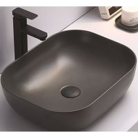 Раковина-чаша CeramaLux 50 78104MDH-2 Серая — фото 2, Раковины накладные