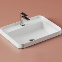 Раковина Artceram Fuori 60 TFL034 05 00 Белая матовая — фото 1, Раковины встраиваемые сверху