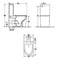 Товар: Унитаз компакт AQUAme AQM1001 без бачка с сиденьем Микролифт - фото 5 Унитаз компакт AQUAme AQM1001 без бачка с сиденьем Микролифт — фото 5, Унитазы