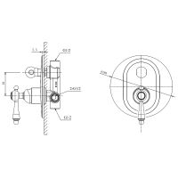 Смеситель для душа Caprigo Fonte 12-551-vot Бронза — фото 2, Смеситель для душа