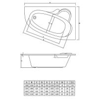 Акриловая ванна C-Bath Atlant 160x105 CBA00103R без гидромассажа — фото 6, Акриловые ванны