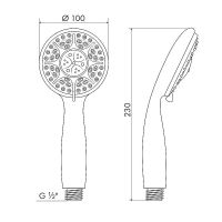 Ручной душ Melodia della vita Prime MKP20555P Хром — фото 6, Лейки для душа