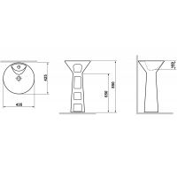 Товар: Раковина Laguraty 43 3040W Белая - фото 4 Раковина Laguraty 43 3040W Белая — фото 4, Раковины напольные