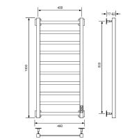 Электрический полотенцесушитель Comfysan Roma-K EC-10 100x40 016623 Хром — фото 2, Электрические полотенцесушители