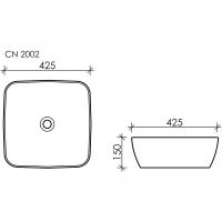 Раковина Ceramicanova Form 42 CN2002 Белая — фото 17, Раковины накладные