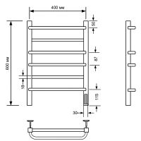 Товар: Электрический полотенцесушитель Comfysan Puro-K EC-6 60x40 013059 Черный матовый - фото 2 Электрический полотенцесушитель Comfysan Puro-K EC-6 60x40 013059 Черный матовый — фото 2, Электрические полотенцесушители