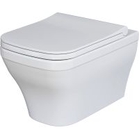 Унитаз Ambassador Benefit 203T20001R-202T20001S подвесной Белый глянцевый с сиденьем Микролифт — фото 1, Подвесные унитазы