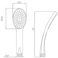 Товар: Ручной душ Melodia della vita Standard MKP20592 Хром - фото 3 Ручной душ Melodia della vita Standard MKP20592 Хром — фото 3, Лейки для душа