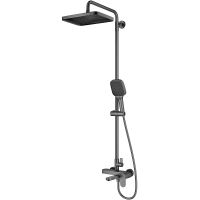 Душевая система Raglo R50.24.09 Графит матовый — фото 1, Душевые стойки