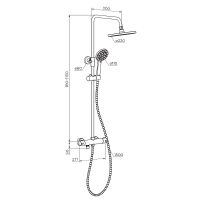 Товар: Душевая система Dorff Futura D0710522 с термостатом Черный - фото 2 Душевая система Dorff Futura D0710522 с термостатом Черный — фото 2, Душевые стойки