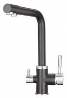 Комплект кухонный смеситель Granula 2015 Чёрный + Фильтр Granula — фото 2, Смесители для кухни