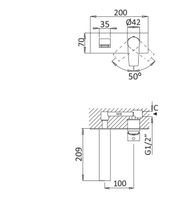 Встраиваемый смеситель для раковины CEZARES NAUTIC-BLI-BIO — фото 2, Смесители для раковины