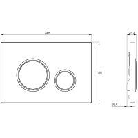 Клавиша смыва Azario AZ-8200-0045 Белая Хром — фото 2, Кнопки смыва