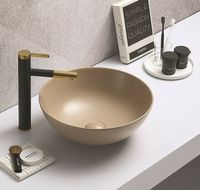 Раковина-чаша CeramaLux 41 Капучино арт-104MC-1 — фото 5, Раковины накладные