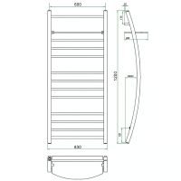 Товар: Водяной полотенцесушитель Grota Vela 630х1200 Хром - фото 2 Водяной полотенцесушитель Grota Vela 630х1200 Хром — фото 2, Водяные полотенцесушители