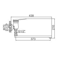 Смеситель для ванны Ledeme H56 2156L универсальный Хром — фото 2, Для душа и ванны