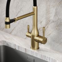 Товар: Смеситель для кухни Sancos Garda SC4009BG Золото брашированное Черный - фото 4 Смеситель для кухни Sancos Garda SC4009BG Золото брашированное Черный — фото 4, Смесители для кухни