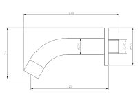 Излив для смесителя ESKO SP11 black Черный матовый — фото 4, Смесители для биде