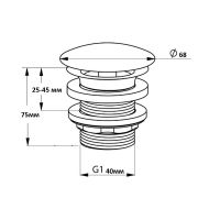 Донный клапан Creavit SF032-B click-clack Белый — фото 2, Донные клапаны