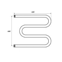 Товар: Водяной полотенцесушитель Point М-образный PN37666 600x600 Хром - фото 3 Водяной полотенцесушитель Point М-образный PN37666 600x600 Хром — фото 3, Водяные полотенцесушители