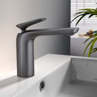 Смеситель для раковины AQUAme Como AQM6510GM Оружейный металл — фото 3, Смесители для раковины