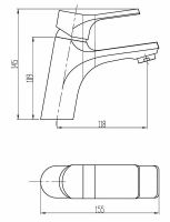 Смеситель для раковины ESKO Eiger EG 26 Хром — фото 4, Смесители для раковины