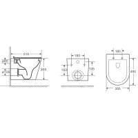 Унитаз Alcora Precioso LT-053E-R 49529 подвесной с сиденьем Микролифт — фото 2, Подвесные унитазы
