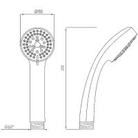 Ручной душ Melodia della vita Standard MKP20412 Хром — фото 3, Лейки для душа