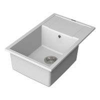 Товар: Мойка кухонная Point Велета 78 PN3002W, белый - фото 3 Мойка кухонная Point Велета 78 PN3002W, белый — фото 3, Кухонные мойки